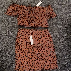 Leopard two piece set